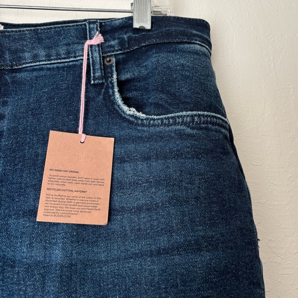 Boden High Rise Classic Slim Jeans Size W32xL32 NEW Blue Tapered Leg Raw Hem - Picture 5 of 16